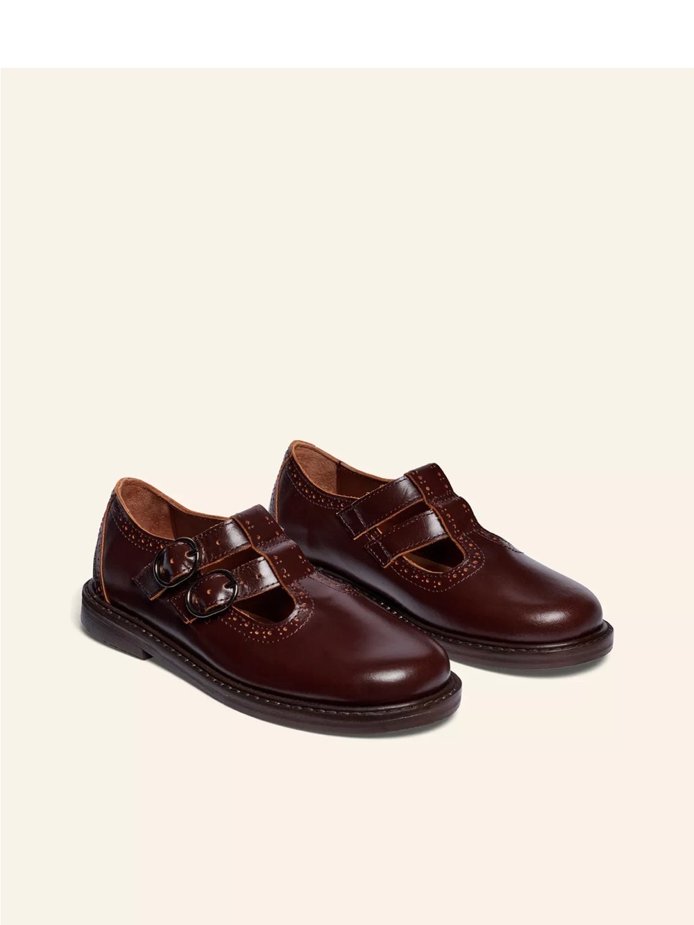 Zara Buckled Monk Strap Leather shoes/Maroon color/real leather